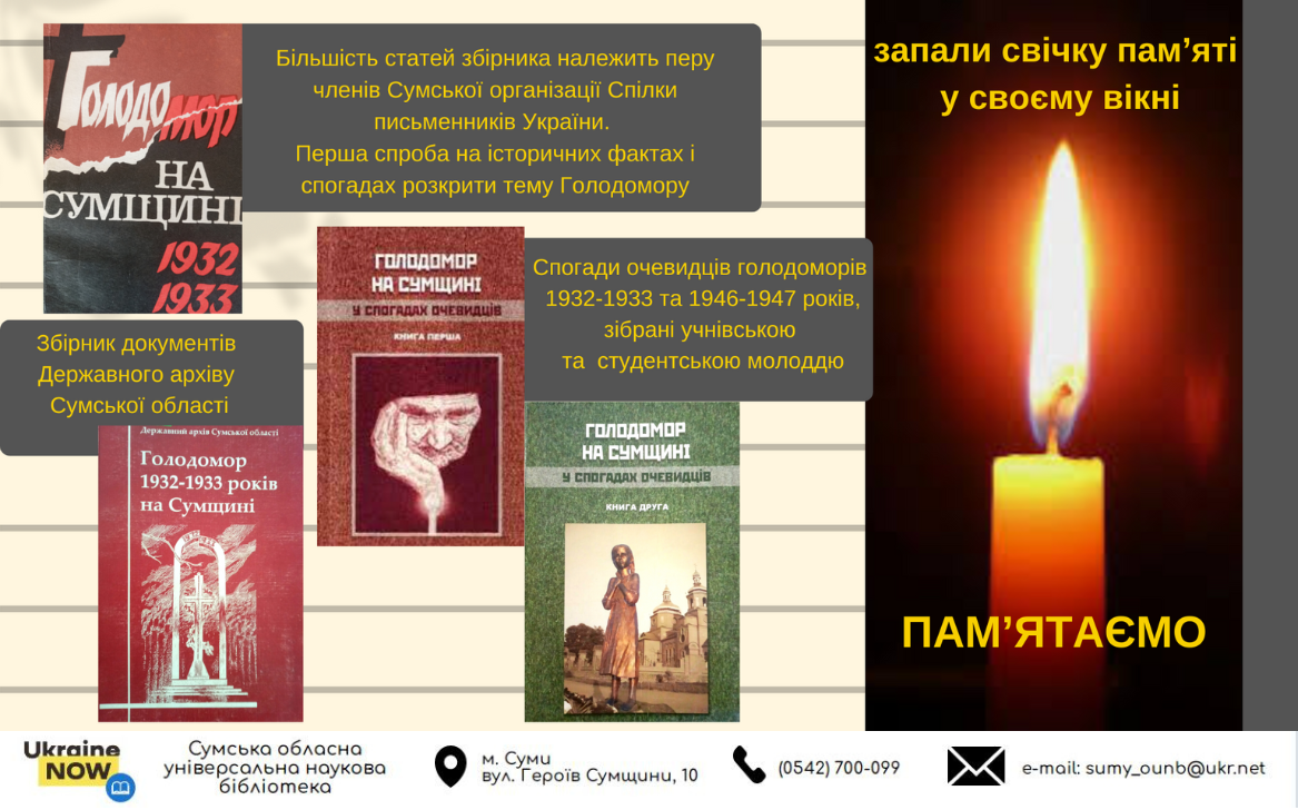Голодомор в Україні: говоримо сьогодні, пам’ятаємо завжди
